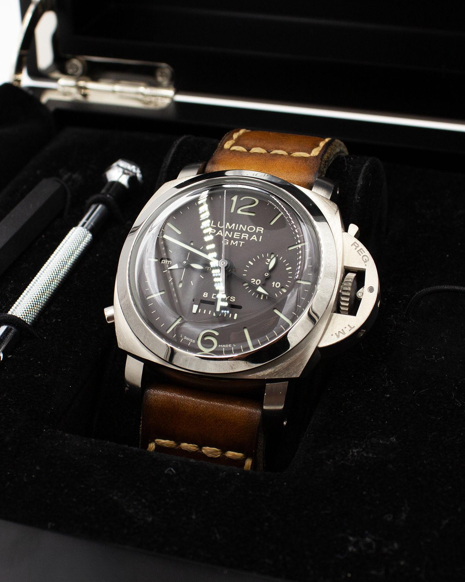Panerai Luminor 1950 8 Days Chrono Monopulsante GMT – PAM00311 – Full Set