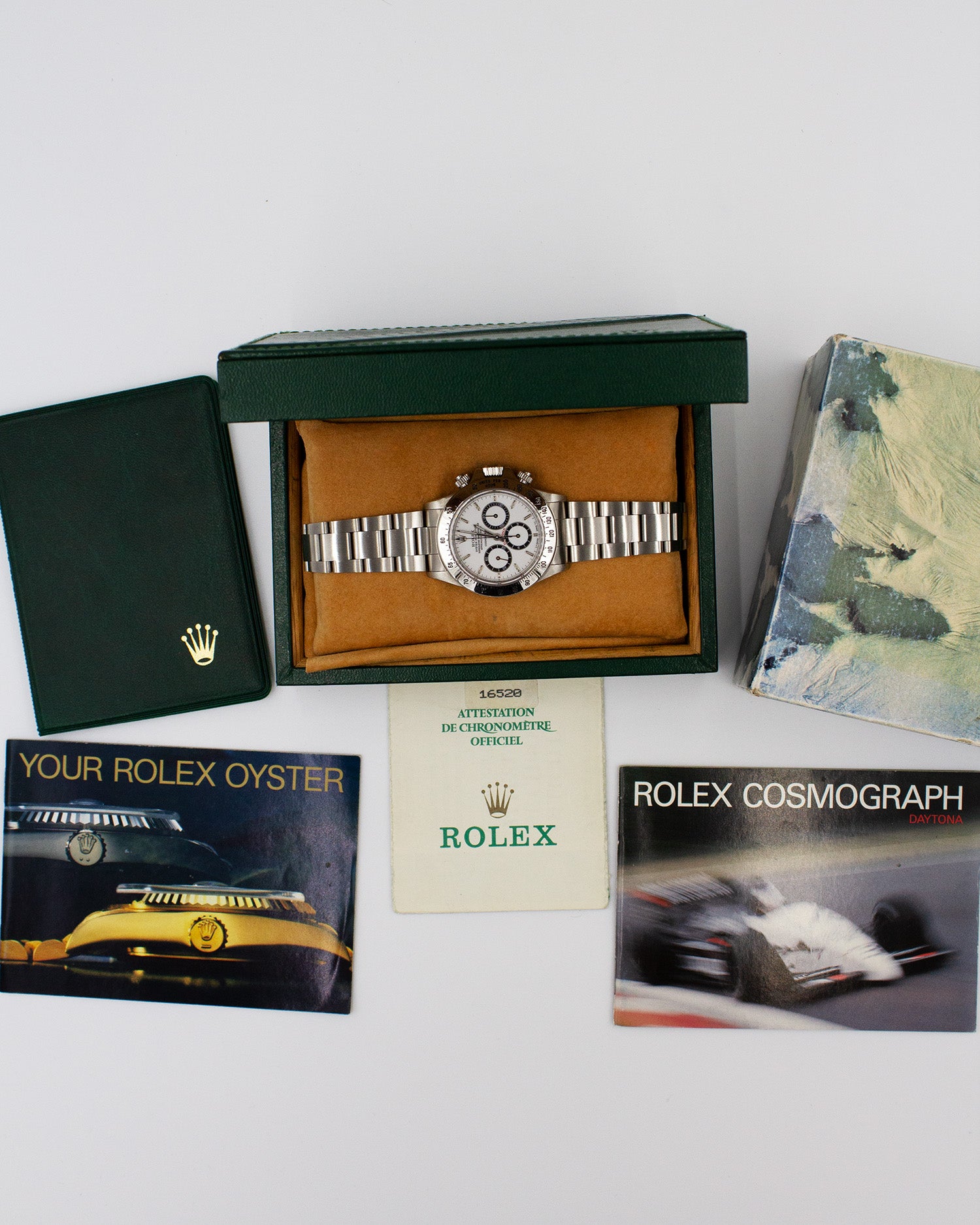 Rolex Daytona "Porcelain Dial, floating - R Series" 16520 – 1988 – Full Set
