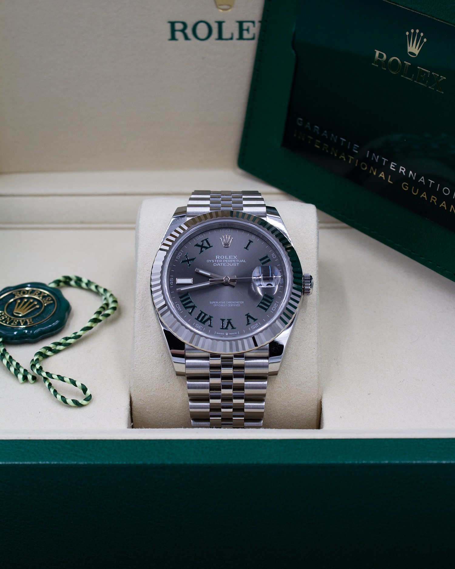 Rolex Datejust 41 "Wimbledon" 126334 – 04/2025, Neu & ungetragen – Full Set