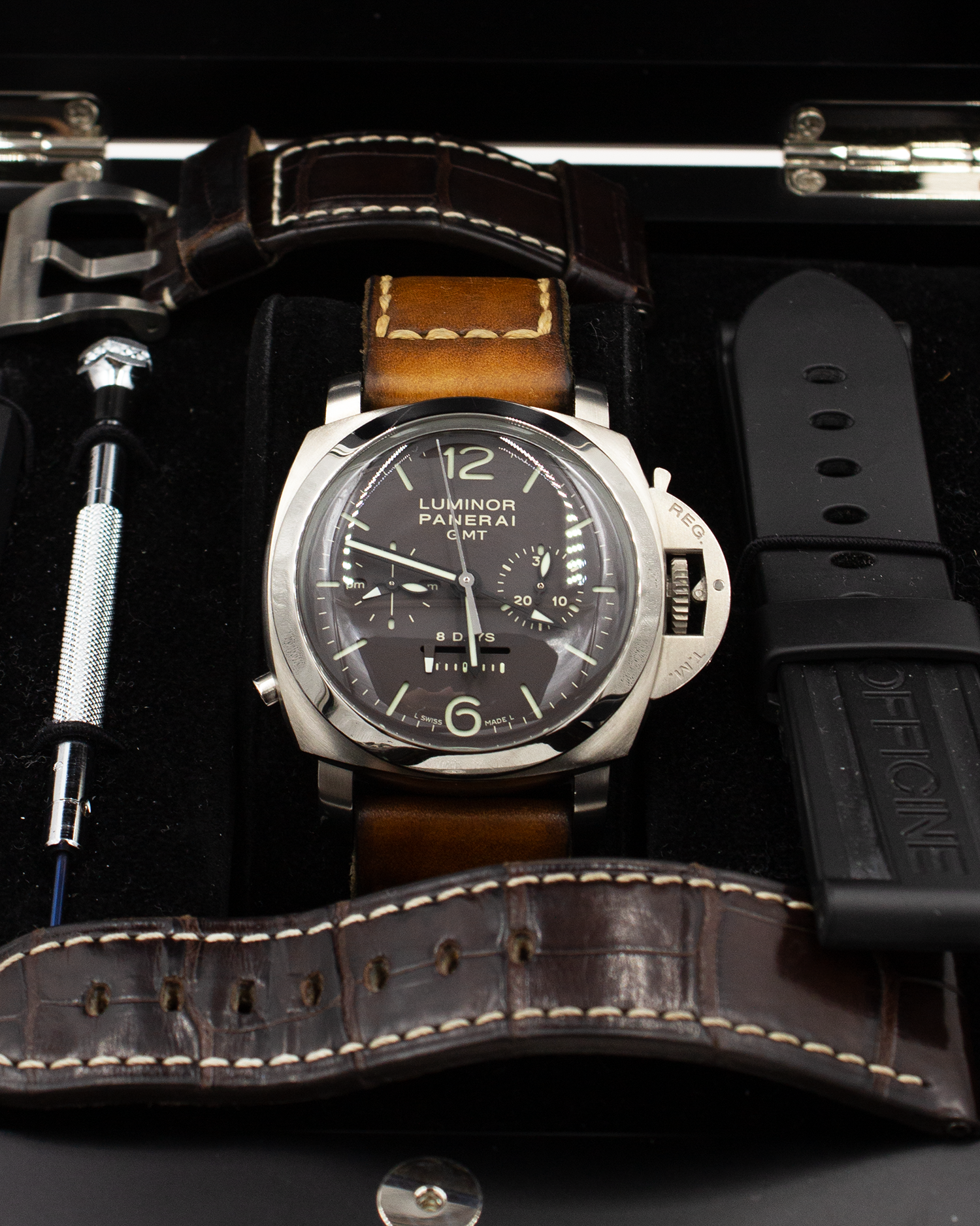 Panerai Luminor 1950 8 Days Chrono Monopulsante GMT – PAM00311 – Full Set